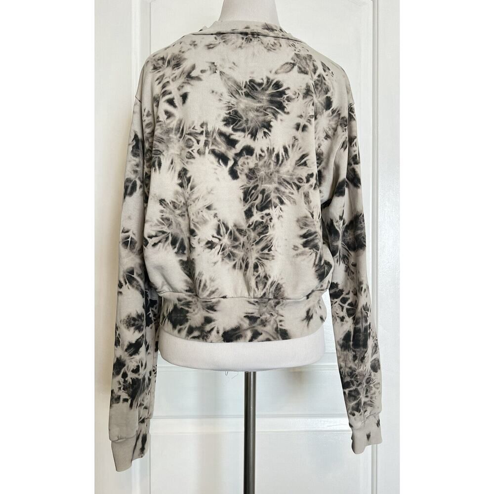 $226 Pam & Gela Women's Gray Long Sleeve Tie Dye Sweatshirt Pullover Top Size M - Picture 5 of 11